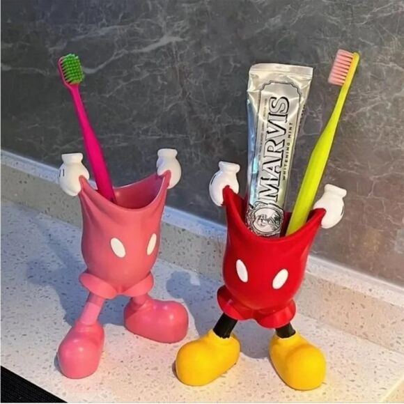 Mickey Mouse Pants Gloves Pen Pencils Brush Holder - Picture 2 of 3